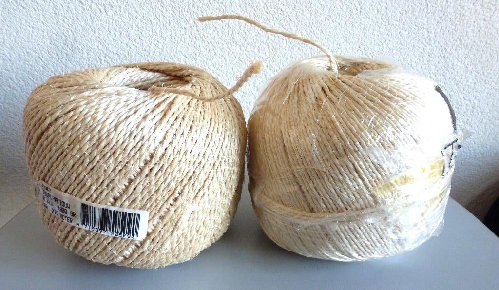 Sisal bindtouw paktouw touw 2 x 275 meter, Watersport en Boten, Accessoires en Onderhoud, Overige typen, Ophalen of Verzenden