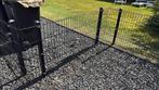 Hek tuinafscheiding met sluit hekje, 15 meter, Ophalen, Zo goed als nieuw, IJzer