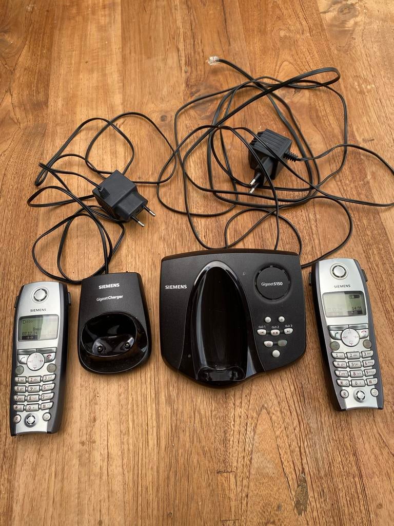 Siemens Gigaset S150 met antwoordapparaat en lader, Ophalen of Verzenden, Gebruikt, 2 handsets