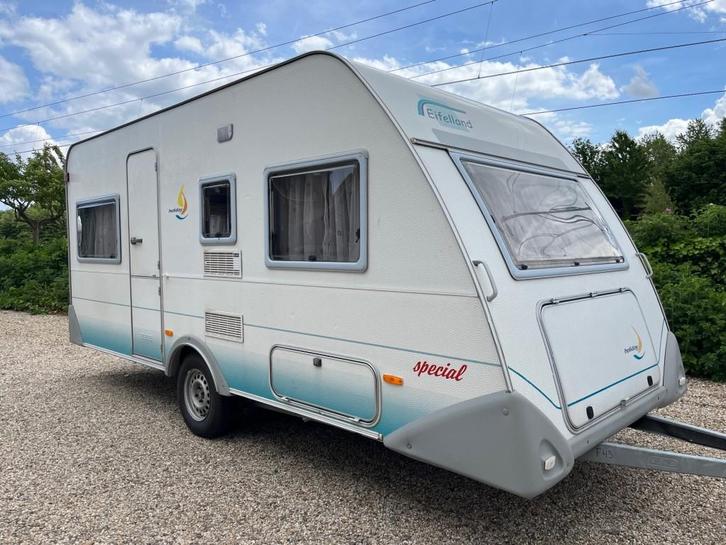 Eifelland E 450 Rondzit , voortent, nette staat!, Caravans en Kamperen, Caravans, Bedrijf, tot en met 4, 750 - 1000 kg, Eifelland