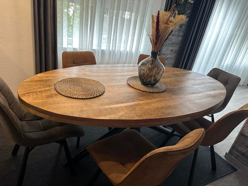 Tafel met 6 stoelen., Huis en Inrichting, Complete eetkamers, Ophalen, Zo goed als nieuw, 4 tot 6 stoelen