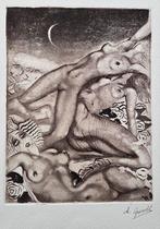 Arthur Greuell 1891-1966. Vrouwen. Naakt. Ets., Ophalen of Verzenden