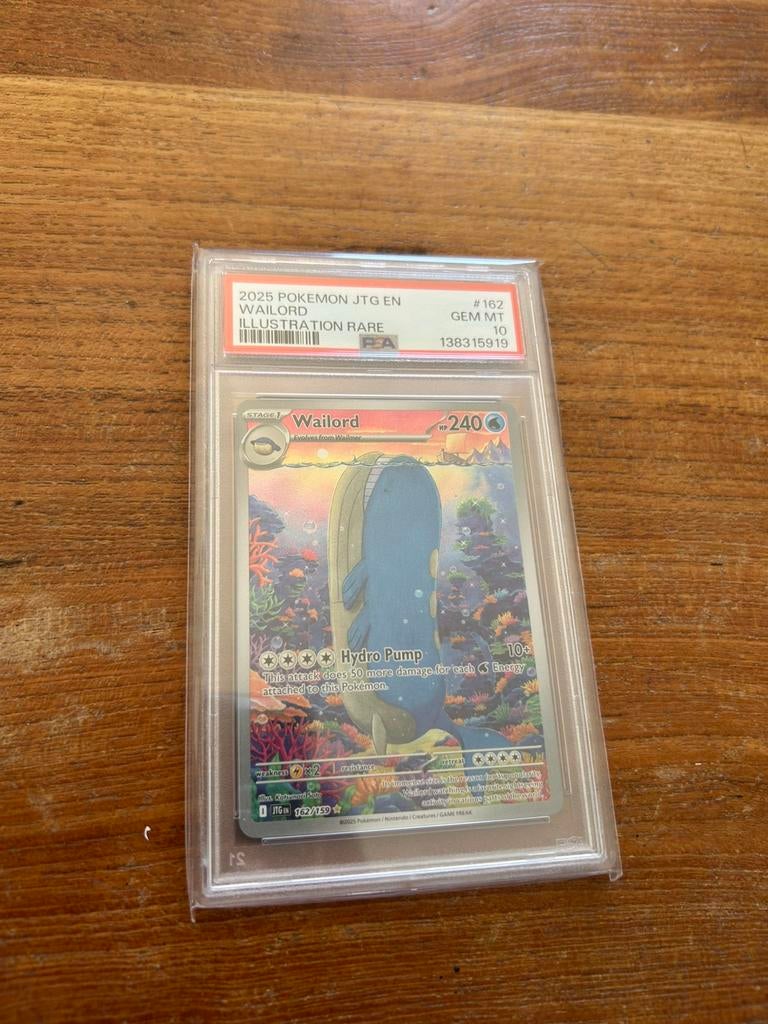Wailord PSA10, Ophalen of Verzenden, Nieuw, Losse kaart, Foil