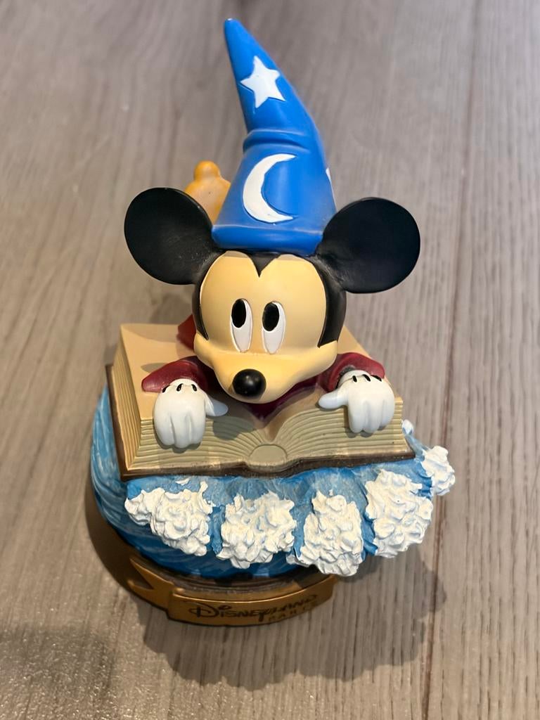 Mickey Mouse Fantasia bubble head uit Disneyland Parijs, Ophalen of Verzenden, Mickey Mouse, Zo goed als nieuw, Beeldje of Figuurtje