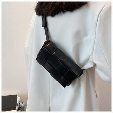 Gevlochten heuptas tas Zwart, Ophalen of Verzenden, Nieuw, Zwart, Handtas