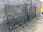 Gietijzeren Tuinhek met Poort - Klassiek Zwart Design, Tuin en Terras, Tuinhekken en Hekwerk, Met poort, Gebruikt, Ophalen of Verzenden