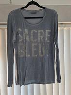 Geisha Longsleeve Shirt Grijs met 'Sacre Bleu!' opdruk, Geisha, Blauw, Maat 42/44 (L), Ophalen of Verzenden