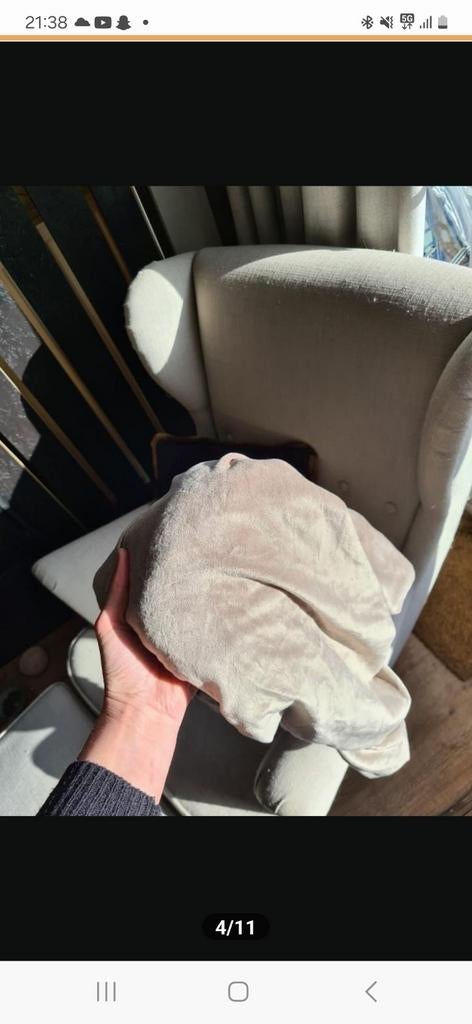 Beige hoes voor IKEA Strandmon fauteuil, Huis en Inrichting, Gebruikt, Modern, Scandinavisch, 75 tot 100 cm, Ophalen of Verzenden