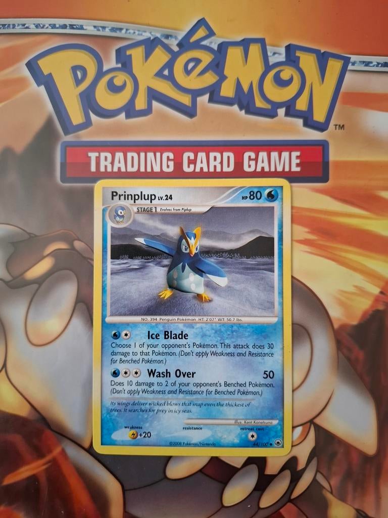Prinplup 44/100 Diamond&Pearl Majestic Dawn pokemon kaart, Ophalen of Verzenden, Gebruikt, Losse kaart