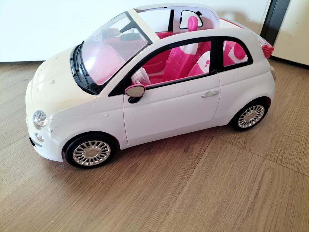 Barbie speelauto Fiat 500 cabrio, Ophalen, Gebruikt