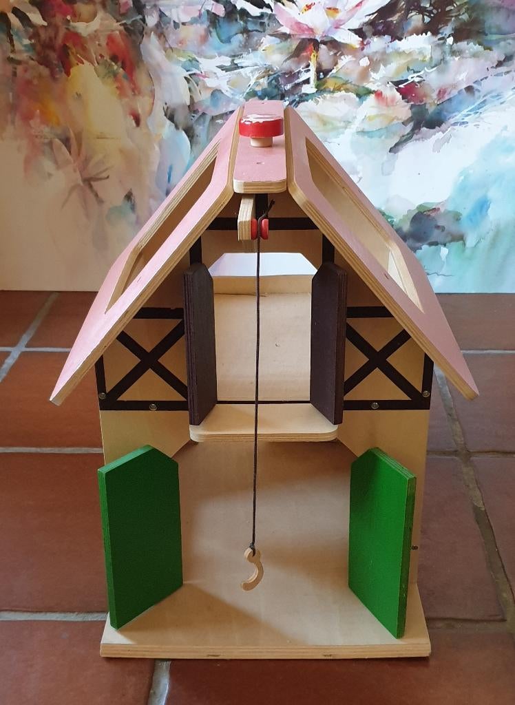 Houten mini SpeelGarage, Ophalen of Verzenden, Zo goed als nieuw, Hout