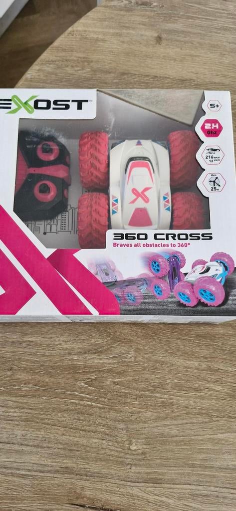 Exost 360 Cross RC auto - Wit/Roze, 2.4 GHz, Elektro, Auto offroad, Ophalen of Verzenden, Zo goed als nieuw