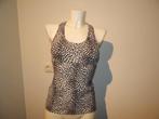 Deblon animal print top stretch kruis band goud label S/M