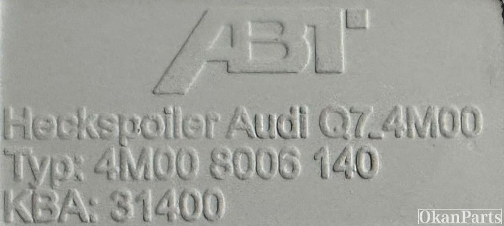 Audi Q7 4M ABT achter Dakspoiler 4M008006140, Ophalen of Verzenden, Gebruikt, Achter