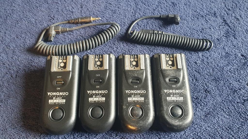 4 Stuks Yongnuo RF-603C - Draadloze flits trigger voor Canon, Audio, Tv en Foto, Fotografie | Flitsers, Ophalen, Gebruikt, Overige merken