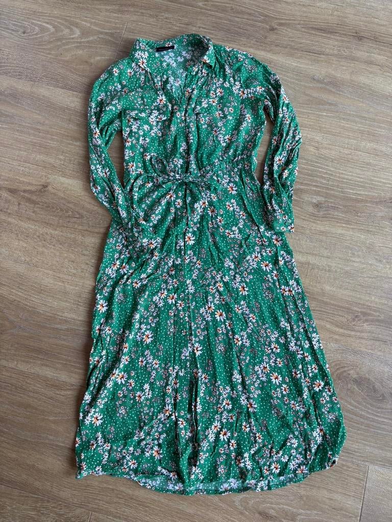 Fit & Flare jurk C&A bloemen maat 36, Kleding | Dames, Ophalen of Verzenden, Zo goed als nieuw, Maat 36 (S), Onder de knie