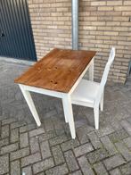 Vintage Houte School/Werk Tafel en Stoel (80x60cm), Ophalen