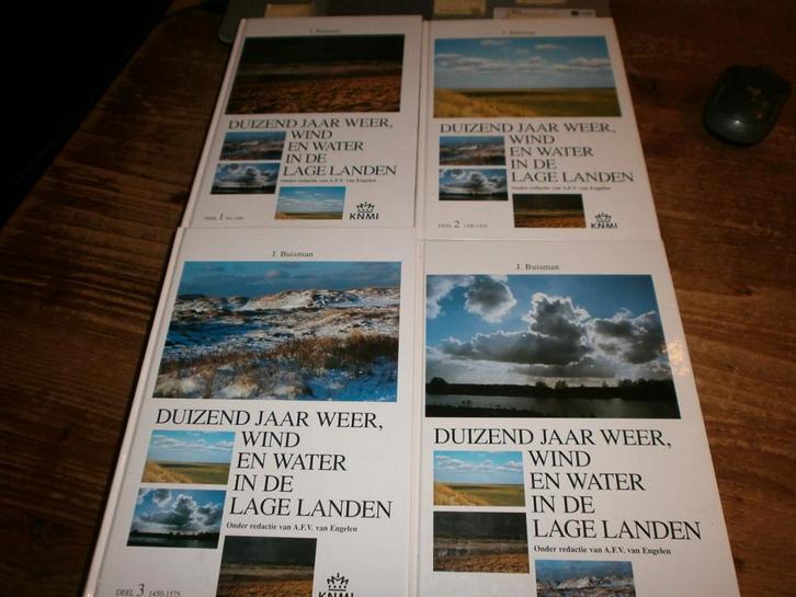 duizend jaar weer wind en water in de lage landen 4 delen, Antiek en Kunst, Antiek | Boeken en Bijbels, Ophalen of Verzenden