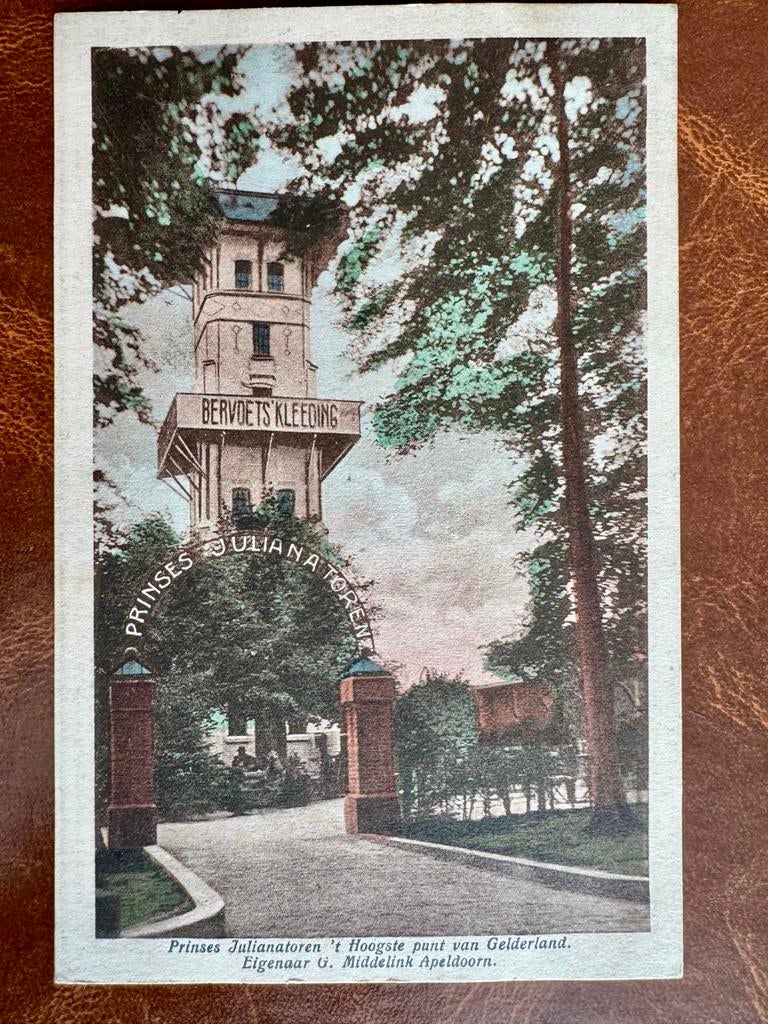 Ansichtkaart Prinses Julianatoren Apeldoorn, Verzamelen, Ophalen of Verzenden, Voor 1920, Gelopen, Gelderland