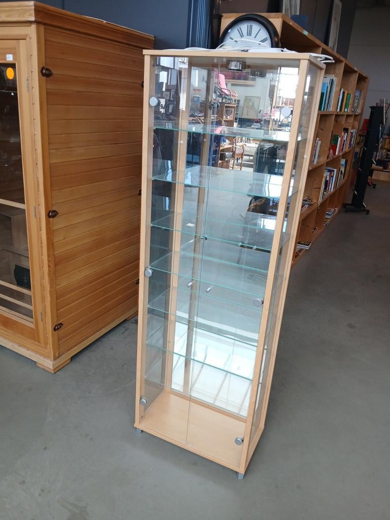 Vitrinekast met werkende verlichting - Estafette Harlingen, Huis en Inrichting, Kasten | Vitrinekasten, Gebruikt, 150 tot 200 cm
