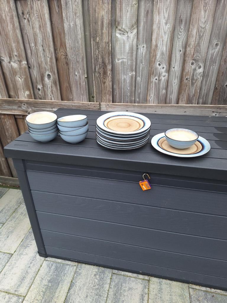 Nette set van 9 soepkommen en borden Cosy & Trendy, Huis en Inrichting, Keuken | Servies, Keramiek, Ophalen of Verzenden, Zo goed als nieuw