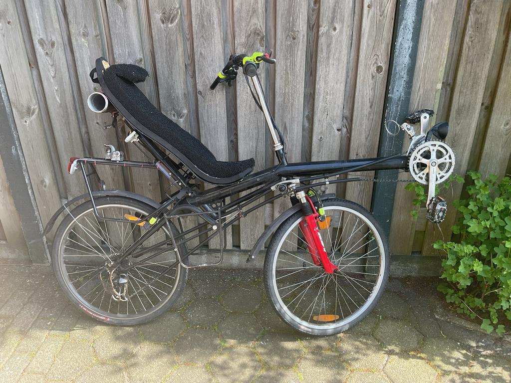 Comfortabele ligfiets, Gebruikt, Bovenstuur, Schijfrem, Ophalen