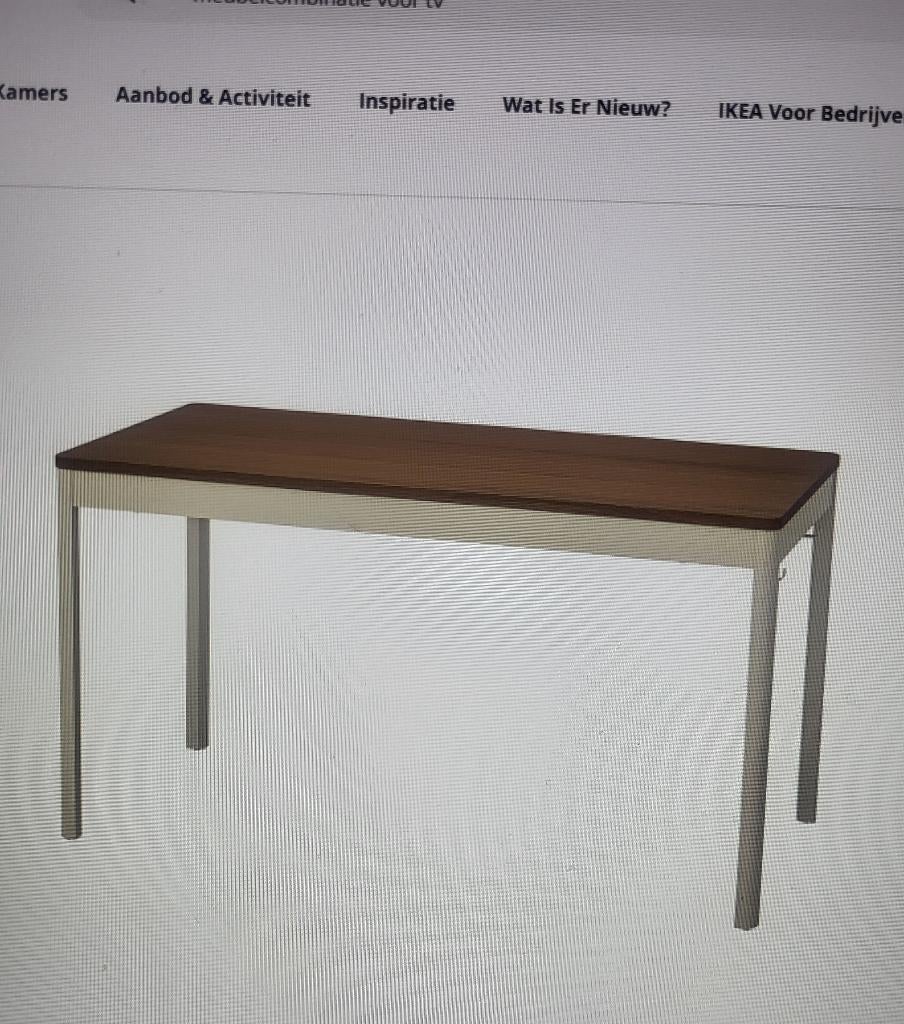 2x IKEA IDÅSEN Bureau - Bruin/Beige - 140x70 cm, Huis en Inrichting, Bureaus, Ophalen, Overige typen, Hout, Bruin
