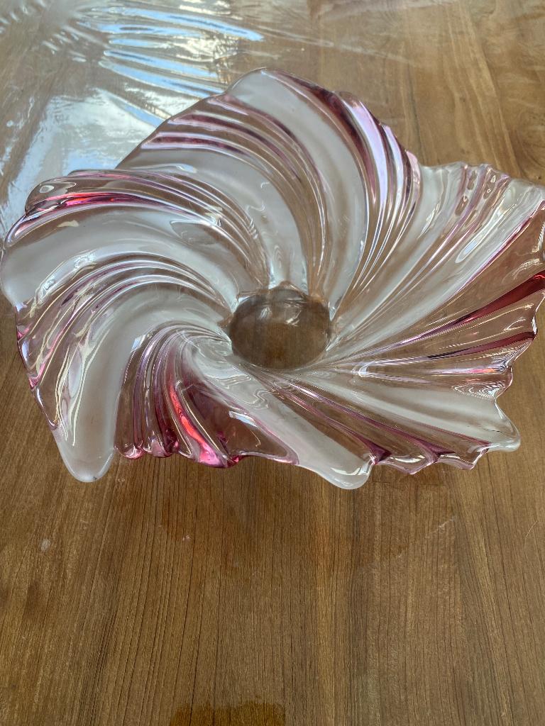 Glazen gekleurde schaal, Gebruikt, Schaal, Ophalen of Verzenden, Glas