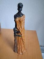 Afrikaanse Moeder met Kind Beeldje - Handgemaakt, Groep mensen, Ophalen of Verzenden, Handgemaakt, 20 - 50 cm