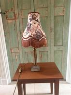 Vintage schemerlamp bloemen met franje, Ophalen, Zo goed als nieuw, 50 tot 75 cm