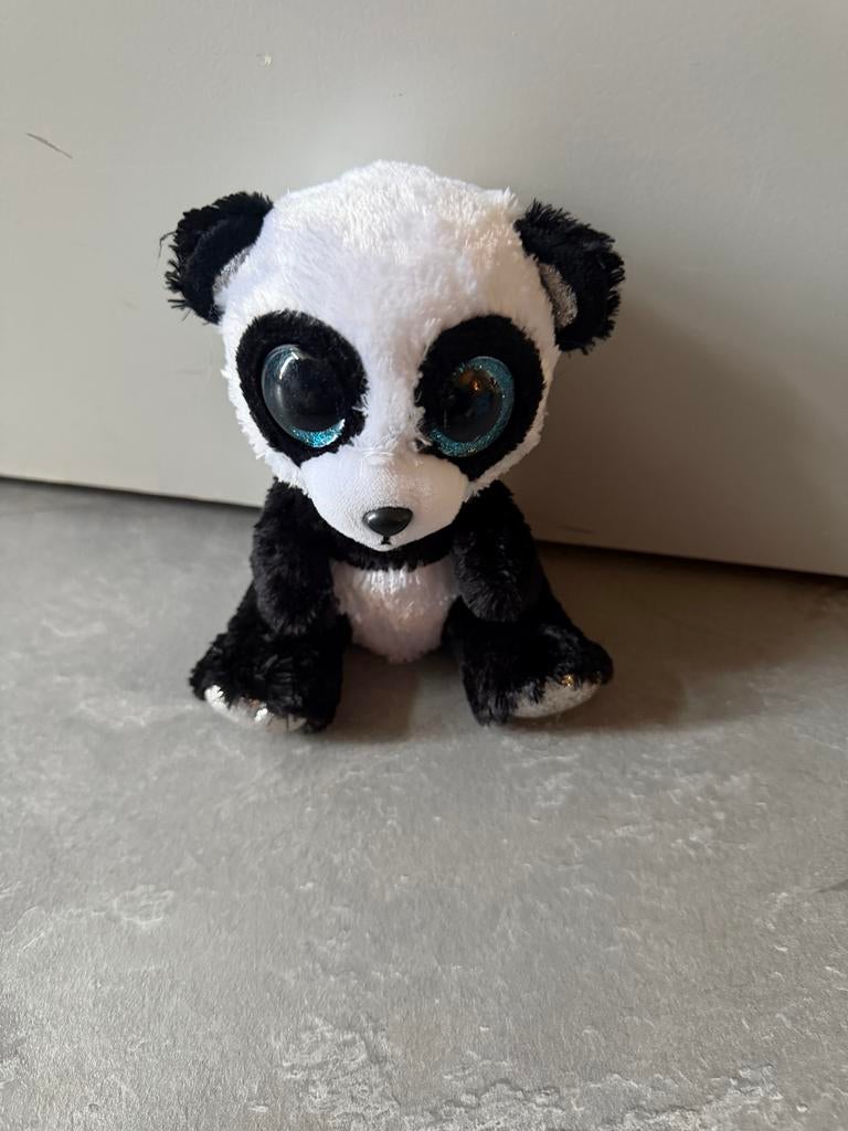 Ty Beanie Boo Bamboo Panda Knuffel 18cm, Kinderen en Baby's, Speelgoed | Knuffels en Pluche, Gebruikt, Overige typen, Zwart, Ophalen of Verzenden