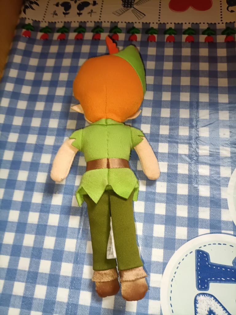 Peter Pan knuffel Disney Baby met rammelaar 26 cm groot, Kinderen en Baby's, Speelgoed | Thomas de Trein, Ophalen of Verzenden