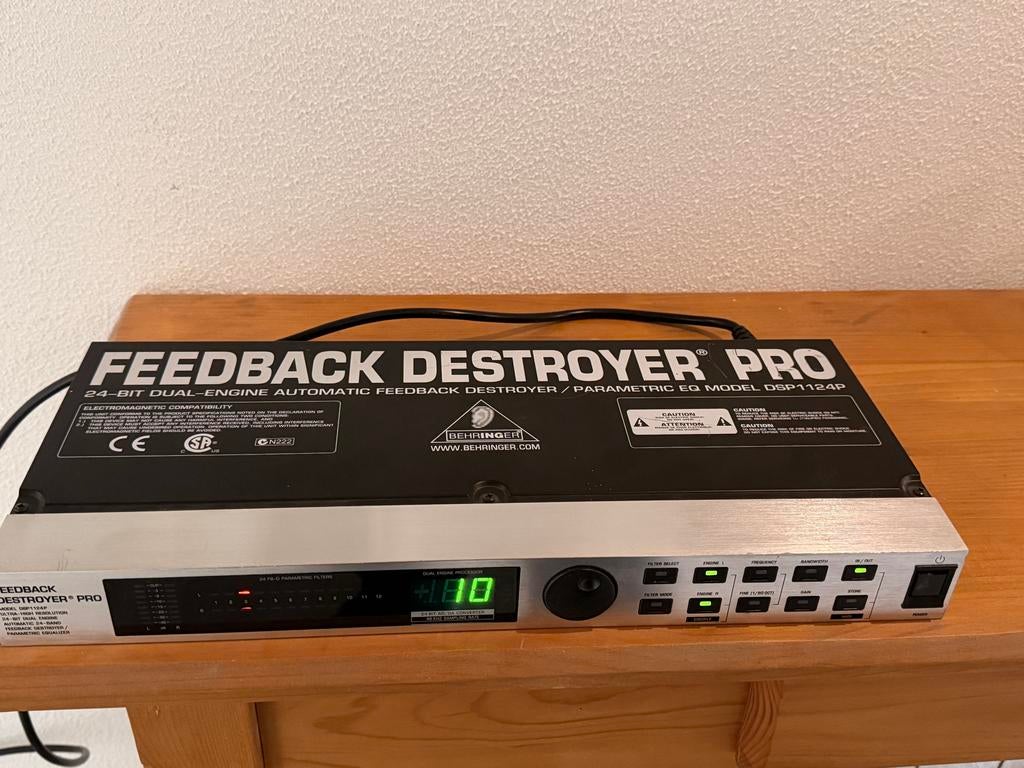 Behringer Feedback Destroyer Pro DSP1124P, Muziek en Instrumenten, Effecten, Ophalen of Verzenden, Gebruikt, Equalizer