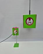 Vintage tafellamp en hanglamp - Space age cubes - Jaren 80, -, -, Ophalen of Verzenden, Zo goed als nieuw