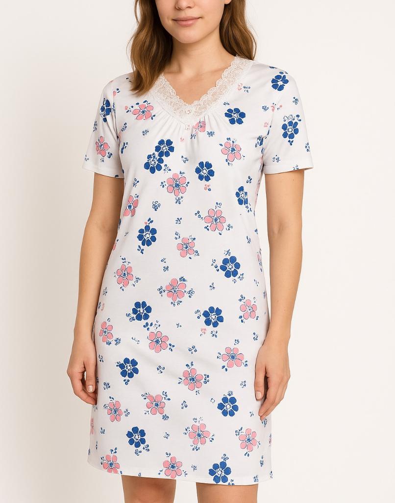 Fine Woman Dames Nachthemd bloem 6559, Kleding | Dames, Pyjama's, Nieuw, Maat 46/48 (XL) of groter, Ophalen of Verzenden