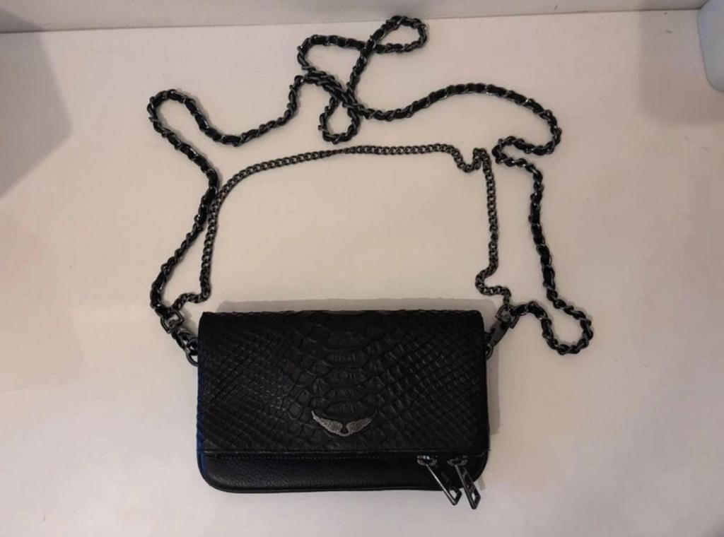 Zadig&Voltaire Nano Soft Savage Rock clutch, Overige merken, Zwart, Ophalen of Verzenden, Zo goed als nieuw