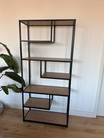 Moderne Vakkenkast met Metaal Frame en Houten Planken, Met plank(en), Zo goed als nieuw, Robust, Metaal