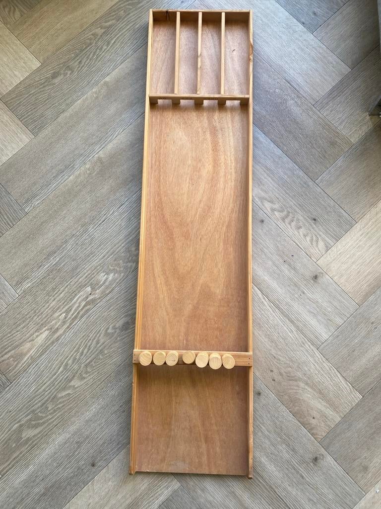 Houten kleine Sjoelbak voor kinderen Gezinsspel, Hobby en Vrije tijd, Drie of vier spelers, Ophalen, Zo goed als nieuw