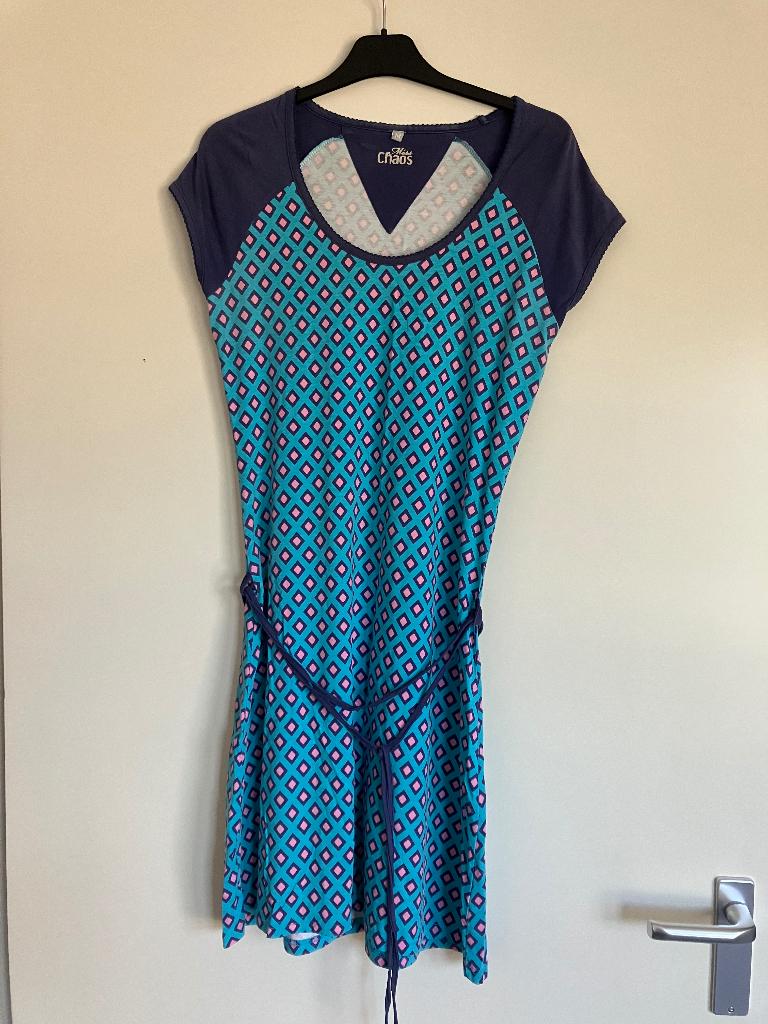 Mooie Chaos & Order jurk, Maat 38/40 (M), Blauw, Ophalen of Verzenden, Zo goed als nieuw
