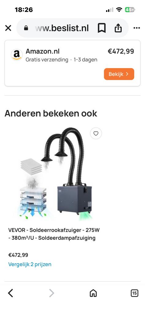 Afzuiger, Ophalen of Verzenden, Gebruikt