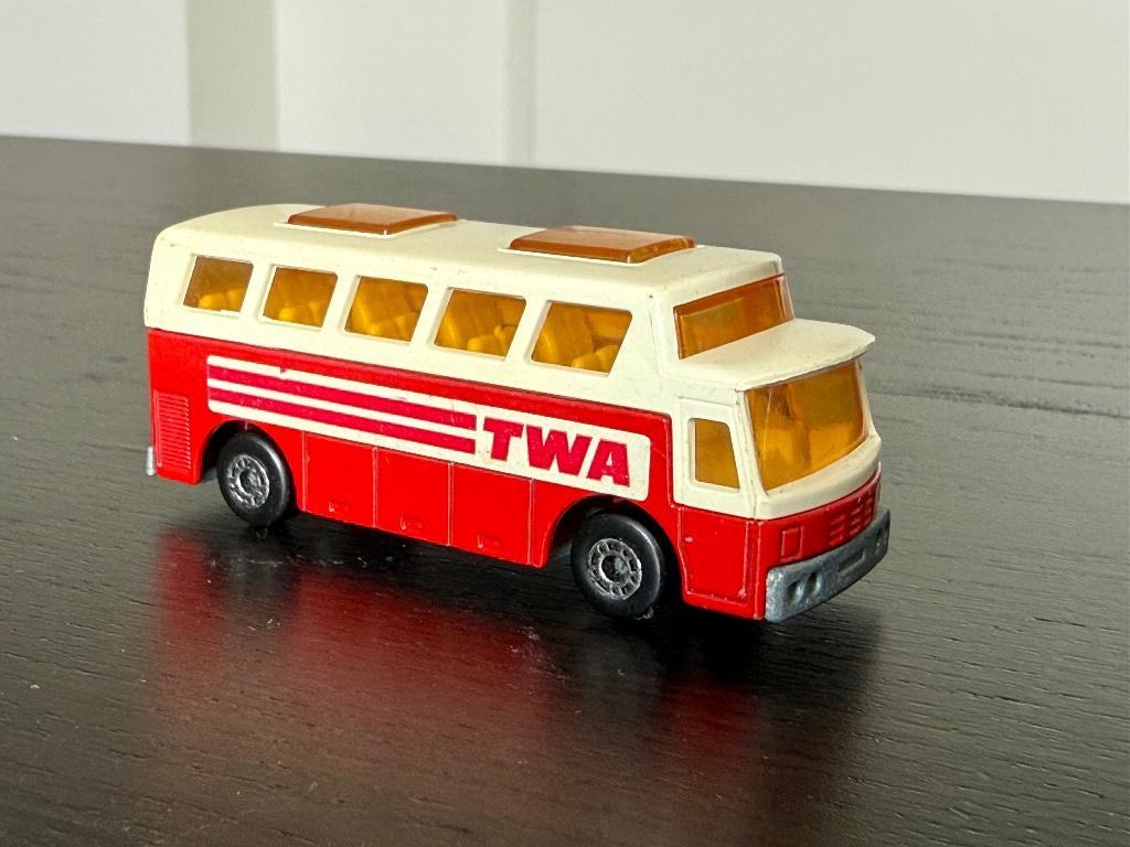 Matchbox Superfast No 65 Airport Coach 1977 "TWA", Ophalen of Verzenden, Gebruikt, Matchbox