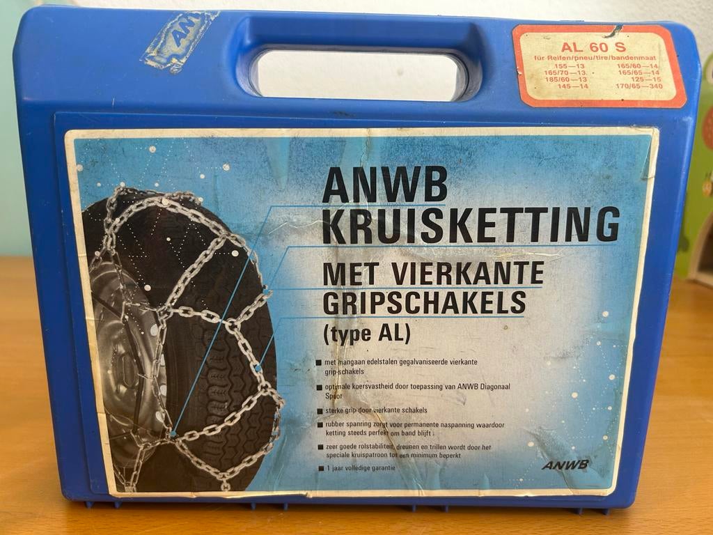 ANWB Kruisketting AL 60 S met vierkante gripschakels, Auto diversen, Sneeuwkettingen, Ophalen, Gebruikt