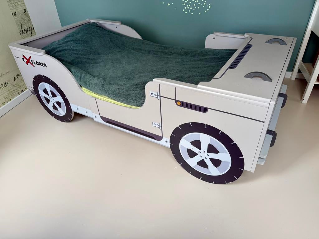 Kinderbed 1 persoon (90x 180/190/200)., Ophalen, 85 tot 100 cm, Zo goed als nieuw, Lattenbodem