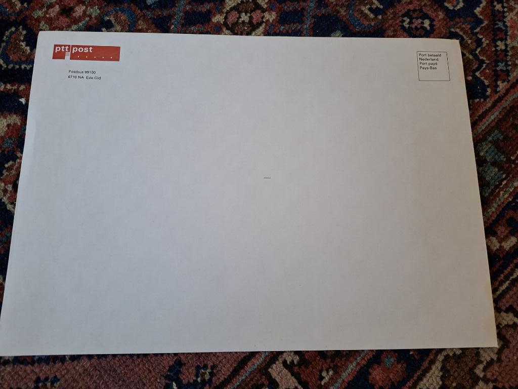 PTT A4 enveloppen uit Ede, Postzegels en Munten, Brieven en Enveloppen | Nederland, Ophalen of Verzenden, Envelop