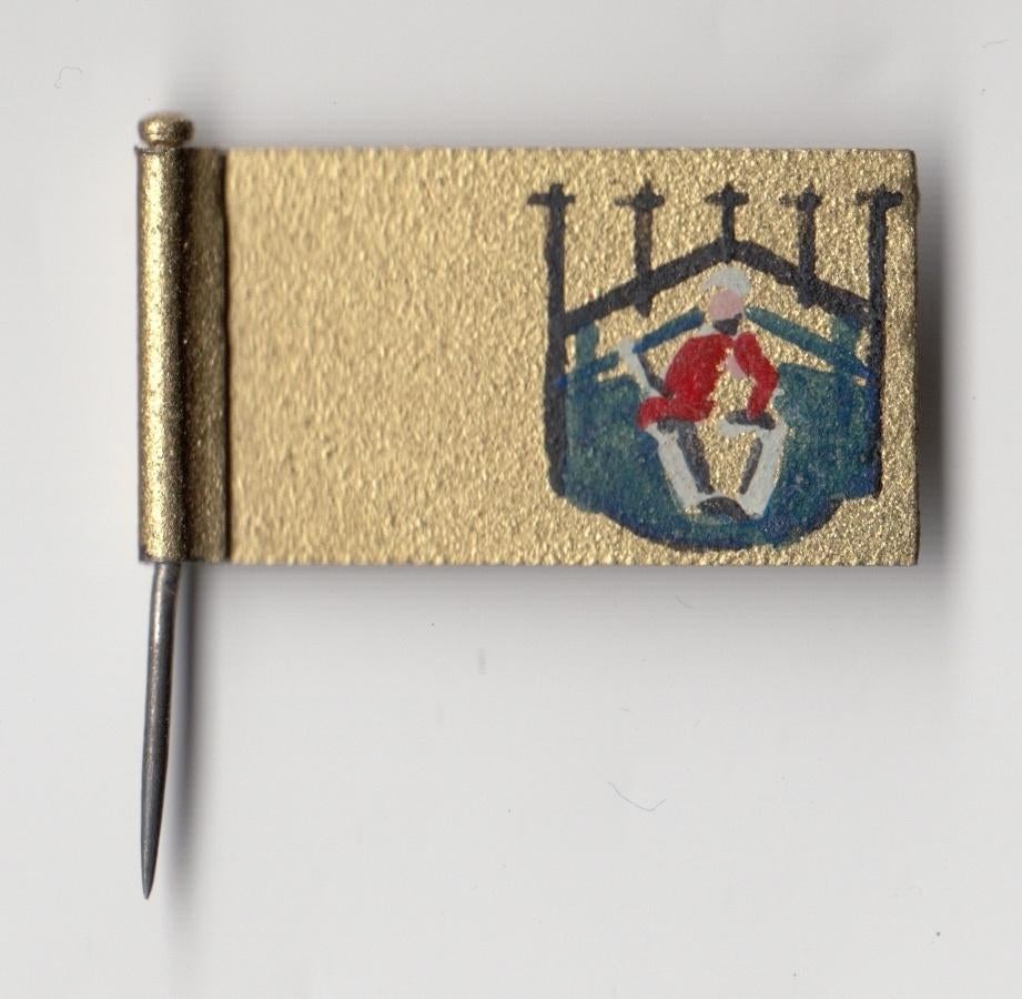 Drenthe Drente Provincie vlag speldje, Verzamelen, Speldjes, Pins en Buttons, Gebruikt, Niet vindbaar, Niet vindbaar, Speldje of Pin