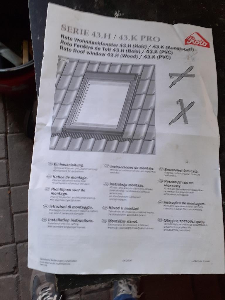 Roto dakraam, Doe-het-zelf en Verbouw, Ophalen, Gebruikt, Minder dan 80 cm, 80 tot 120 cm