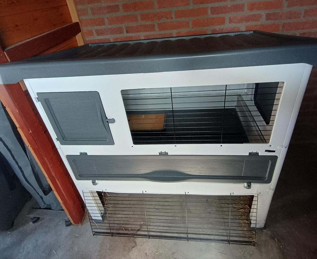 Nieuwstaat! Ferplast Grand Lodge konijnenhok, Dieren en Toebehoren, Ophalen, 110 cm of meer, Zo goed als nieuw, 90 cm of meer