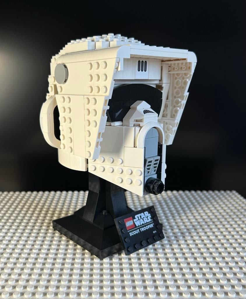 75305 LEGO Scout Trooper Helmet, Ophalen of Verzenden, Zo goed als nieuw, Complete set, Lego