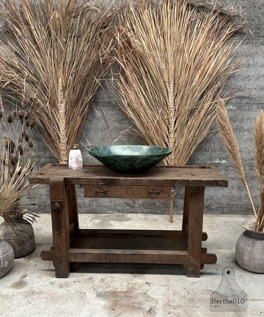 Kleine oude werkbank 147820 lengte 134 cm, Ophalen of Verzenden