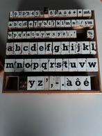 Vintage Letter Stempels Set, Ophalen of Verzenden, Gebruikt, Houten stempel